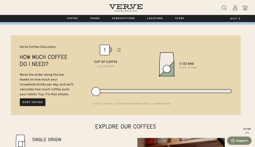 Website - verve coffee roaster