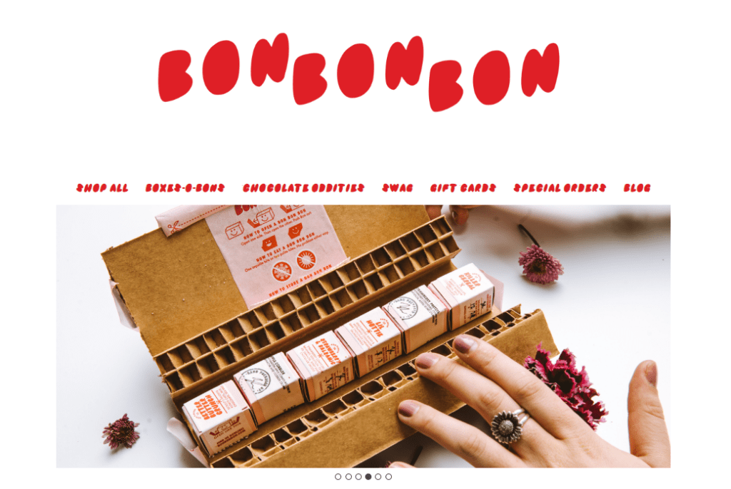 Bon bon bon - ecommerce web design