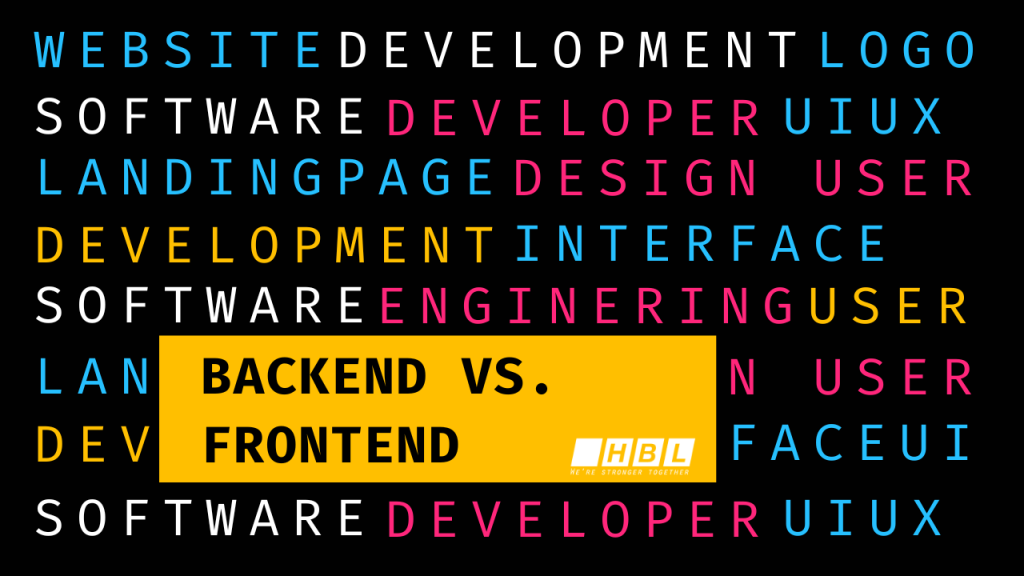 Differences between web development backend and frontend