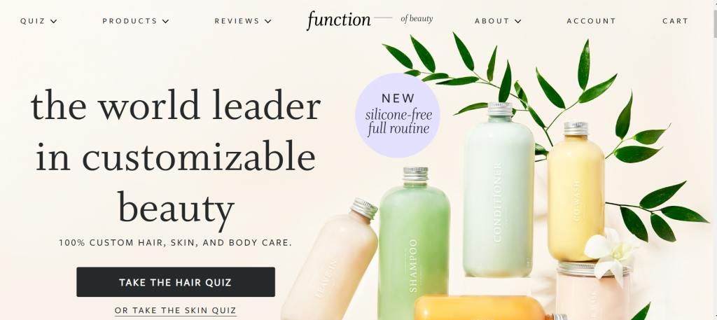 Skincare ecommerce web design