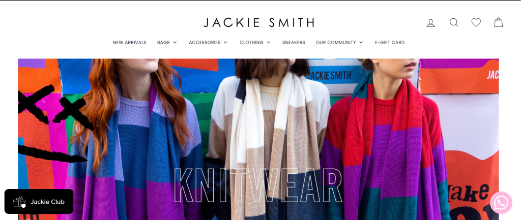 Knitwear fashion ecommerce web design