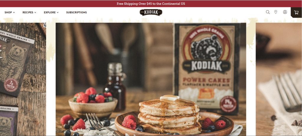 Cake ecommerce web design