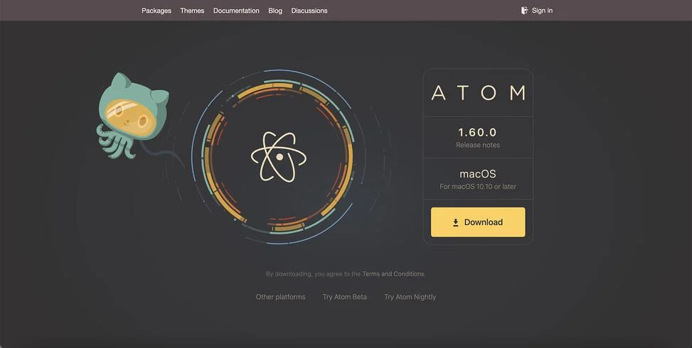 Web development tools atom