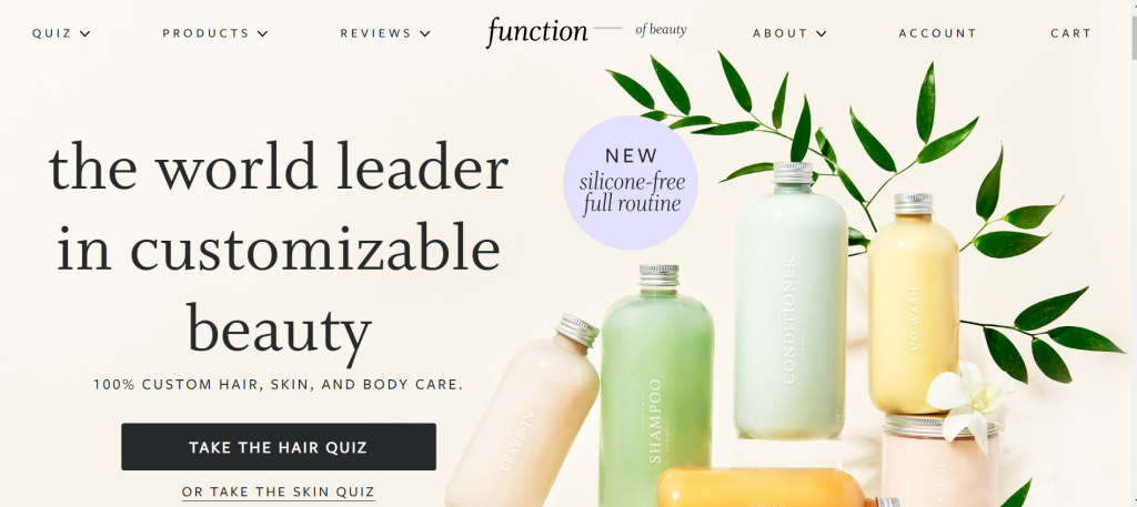 skincare Ecommerce web design