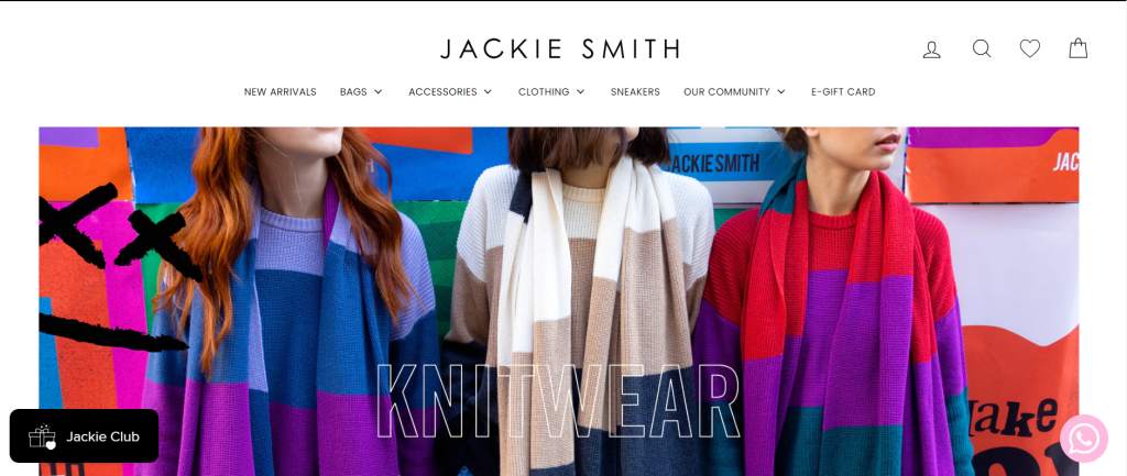 knitwear fashion ecommerce web design