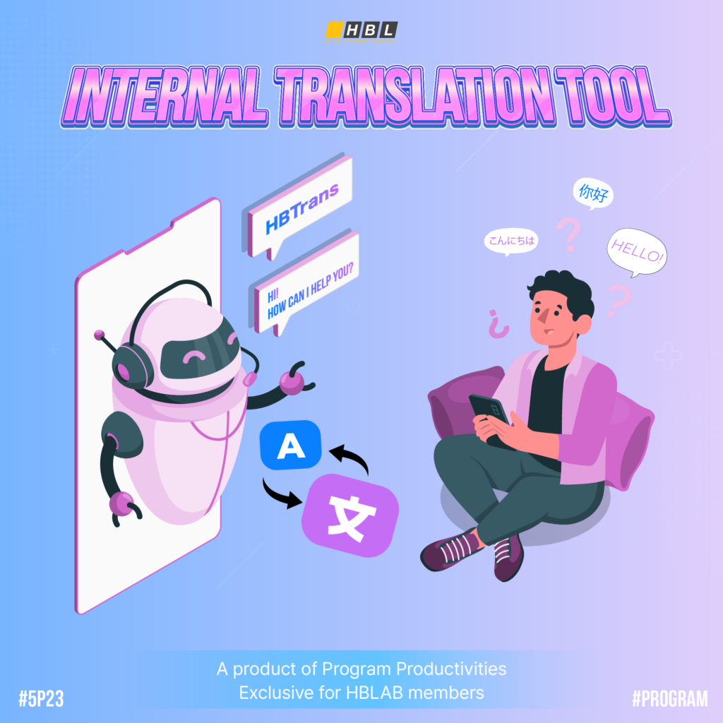 HBLAB INTRODUCES INTERNAL TRANSLATION TOOL – HB TRANS