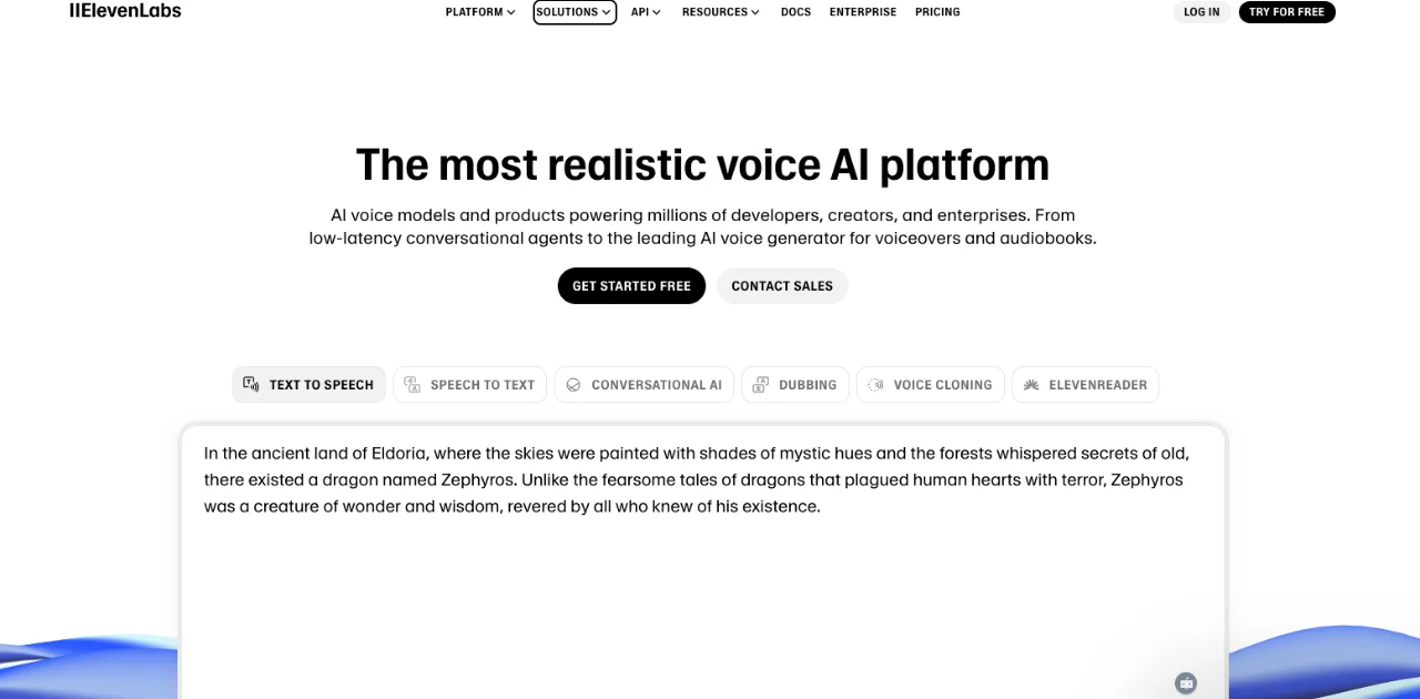 2025년 업데이트된 AI 음성 생성기 5가지 - 텍스트를 음성으로 변환 13 Elevenlab-AI-음성-생성기