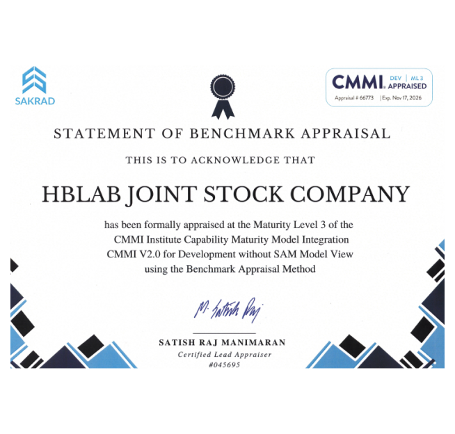 CMMI Level 3 Certified
