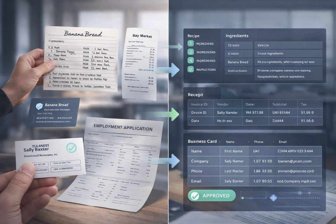 The concept of converting physical/visual content into digital structured data