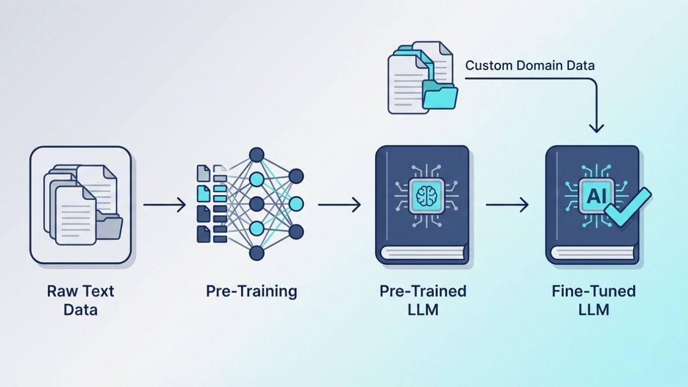 LLM fine-tuning pipeline from raw data to custom domain model