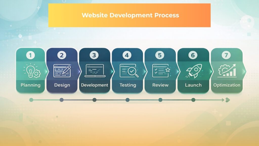 AI website development process infographic thumbnail