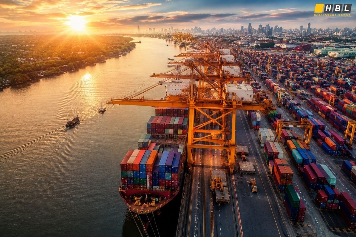 International shipping port operations