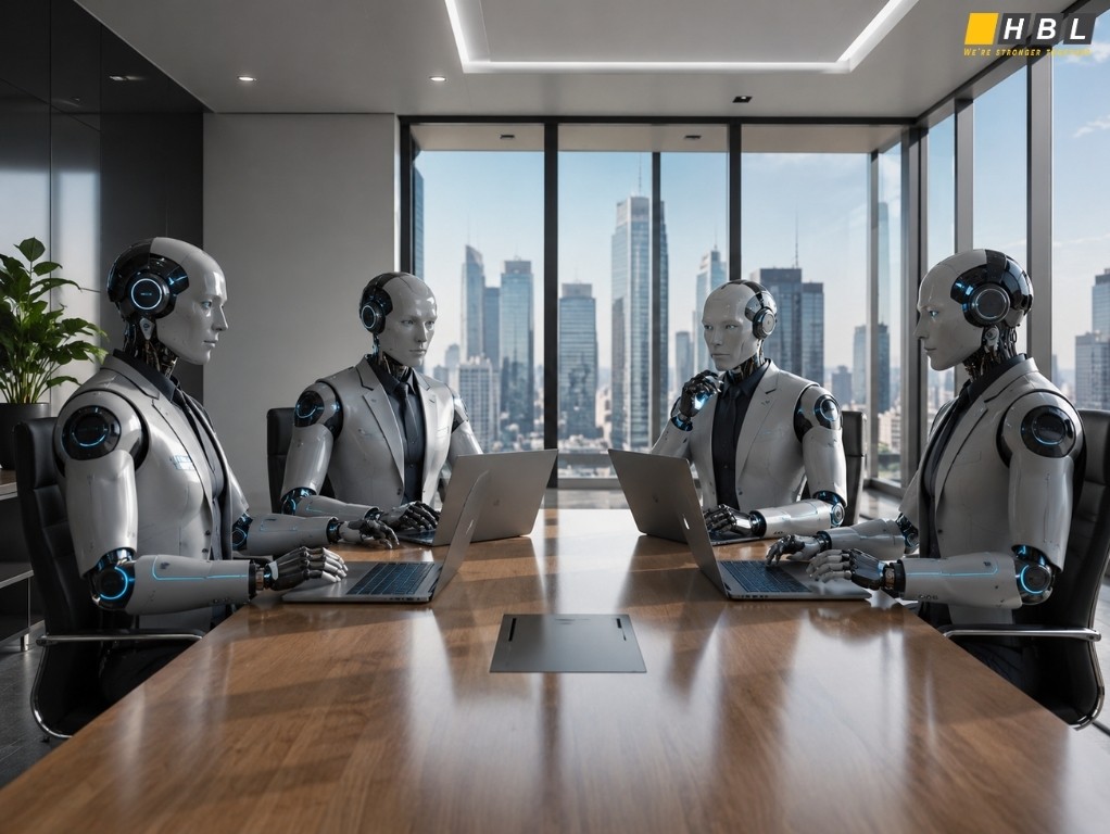 A team of AI discussing